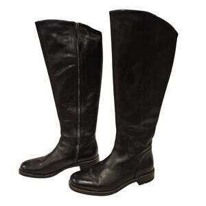 Franco Sarto Leather Wide Calf Riding Boots Marli Tall Sz 9